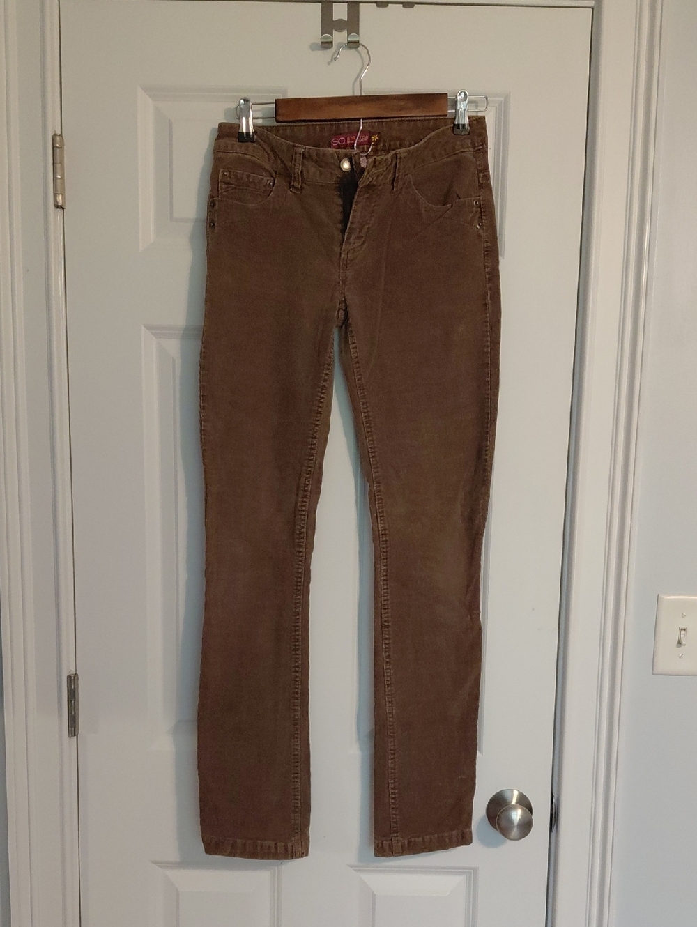 So. Brown Skinny Corduroy Pants, Size 5